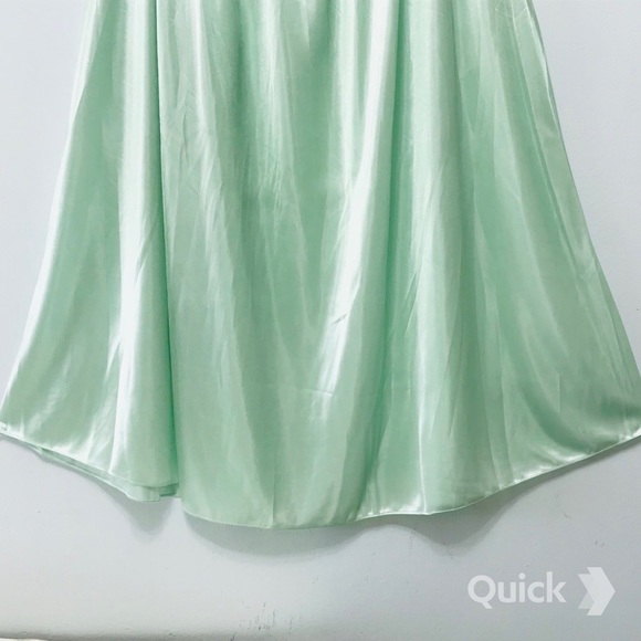 NWT Green Sleeveless Satin Nightgown - Picture 3 of 12